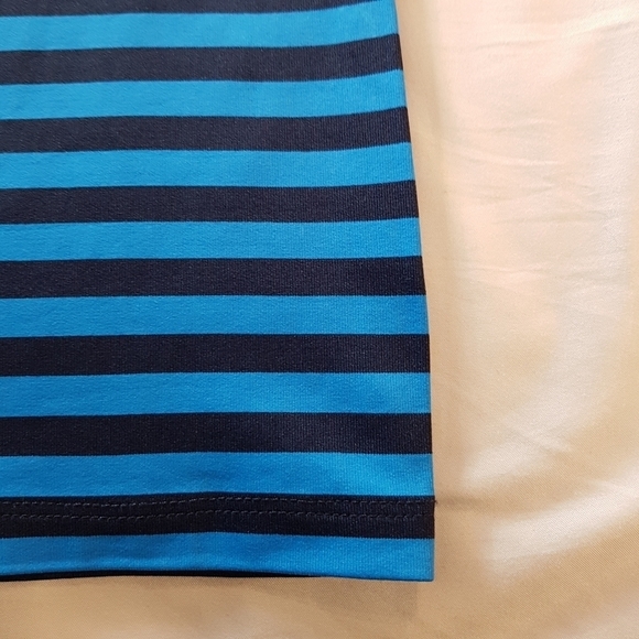 J. McLaughlin women's size small Nicola dress 2 tone blue stripe, NWT - Picture 2 of 8